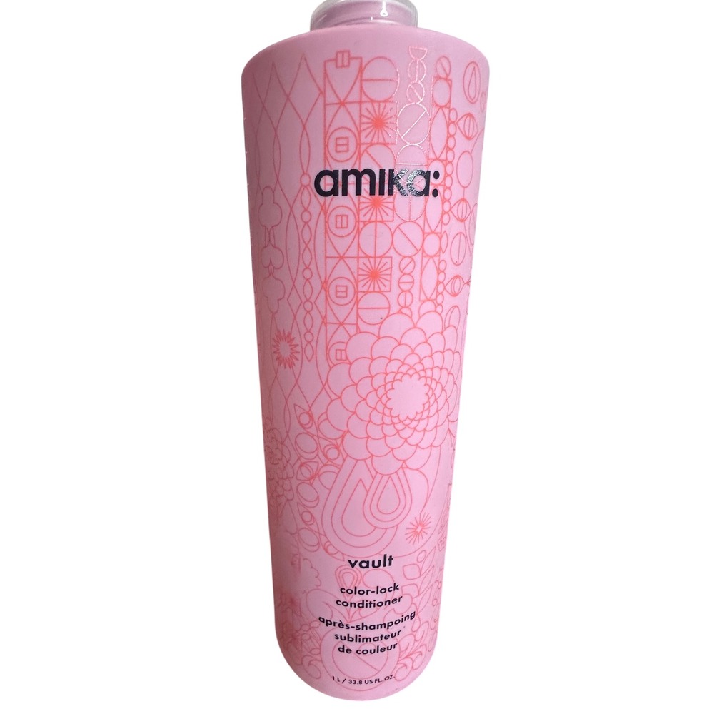New LITER Amika Vault Color-Lock Conditioner 33.8 fl oz Pink Salon Size Bottle